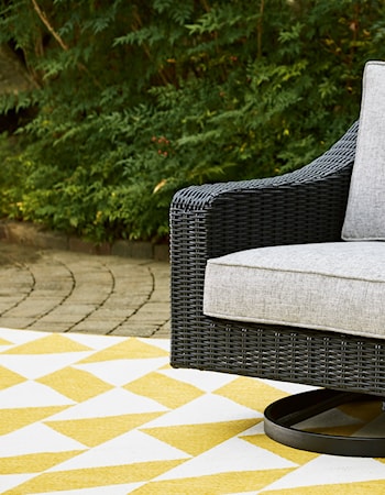 Outdoor Swivel Lounge With Cushion