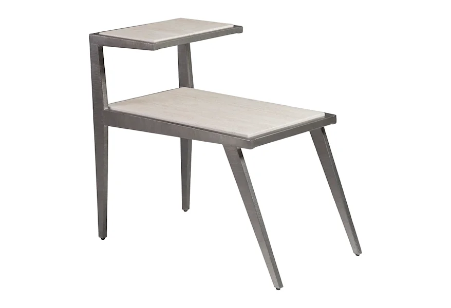 Adamo Silver Gray Side Table by Artistica at Alison Craig Home Furnishings