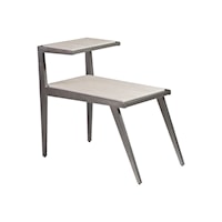 Contemporary Silver Gray Side Table