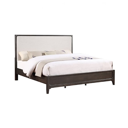 Contemporary Upholstered Panel King Bed