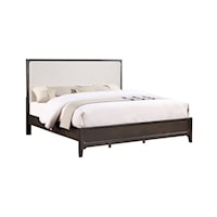 Contemporary Upholstered Panel King Bed