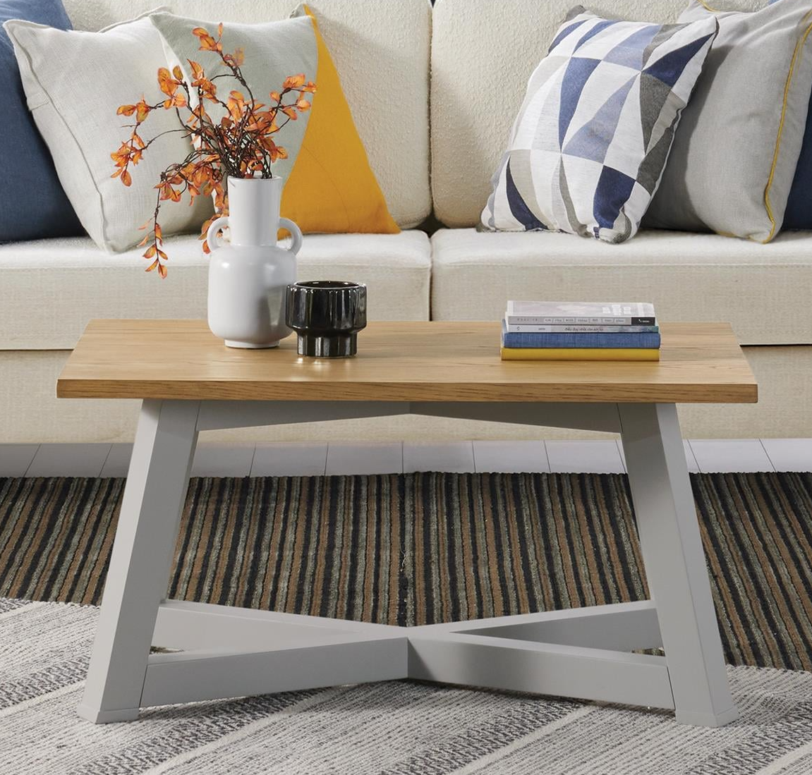 Riverside Furniture Beaufort 11303 Modern Farmhouse Small Cocktail Table Esprit Decor Home