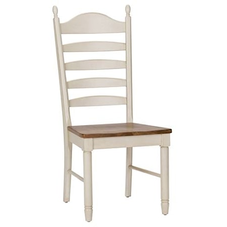 Farmhouse Ladder Back Side Dining Chair