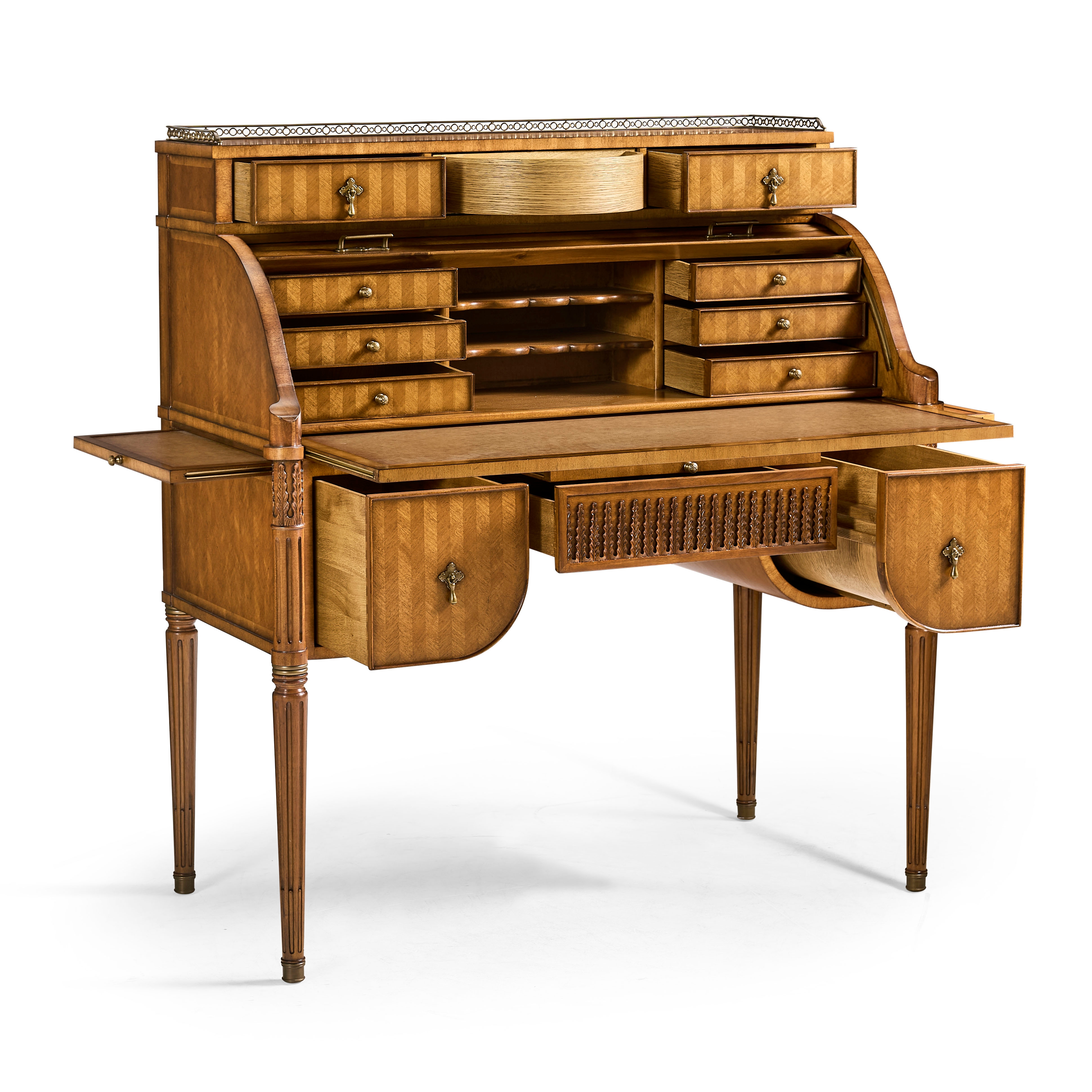 Satinwood Roll Top Desk