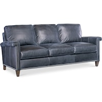 Transitional Small Stationary Sofa with Key Arms