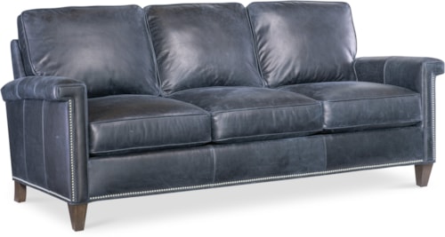 Transitional Small Stationary Sofa with Key Arms