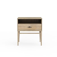 Contemporary One-Drawer Nightstand with USB Port