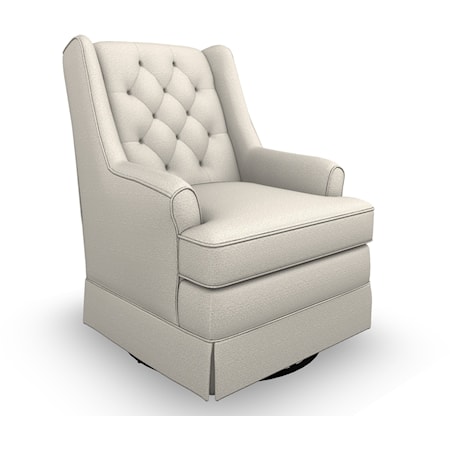 Nikole Skirted Swivel Glider