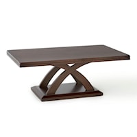 Jocelyn Casual Contemporary Cocktail Table with X-Base