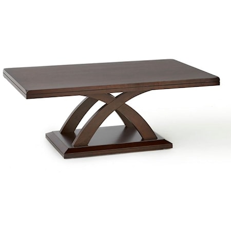 Jocelyn Casual Contemporary Cocktail Table with X-Base