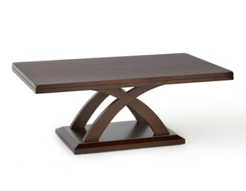 Contemporary Cocktail Table with X-Base