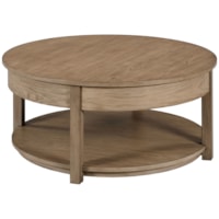 Transitional Round Lift Top Coffee Table