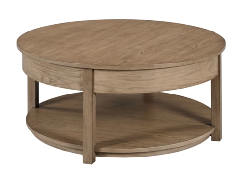 Transitional Round Lift Top Coffee Table