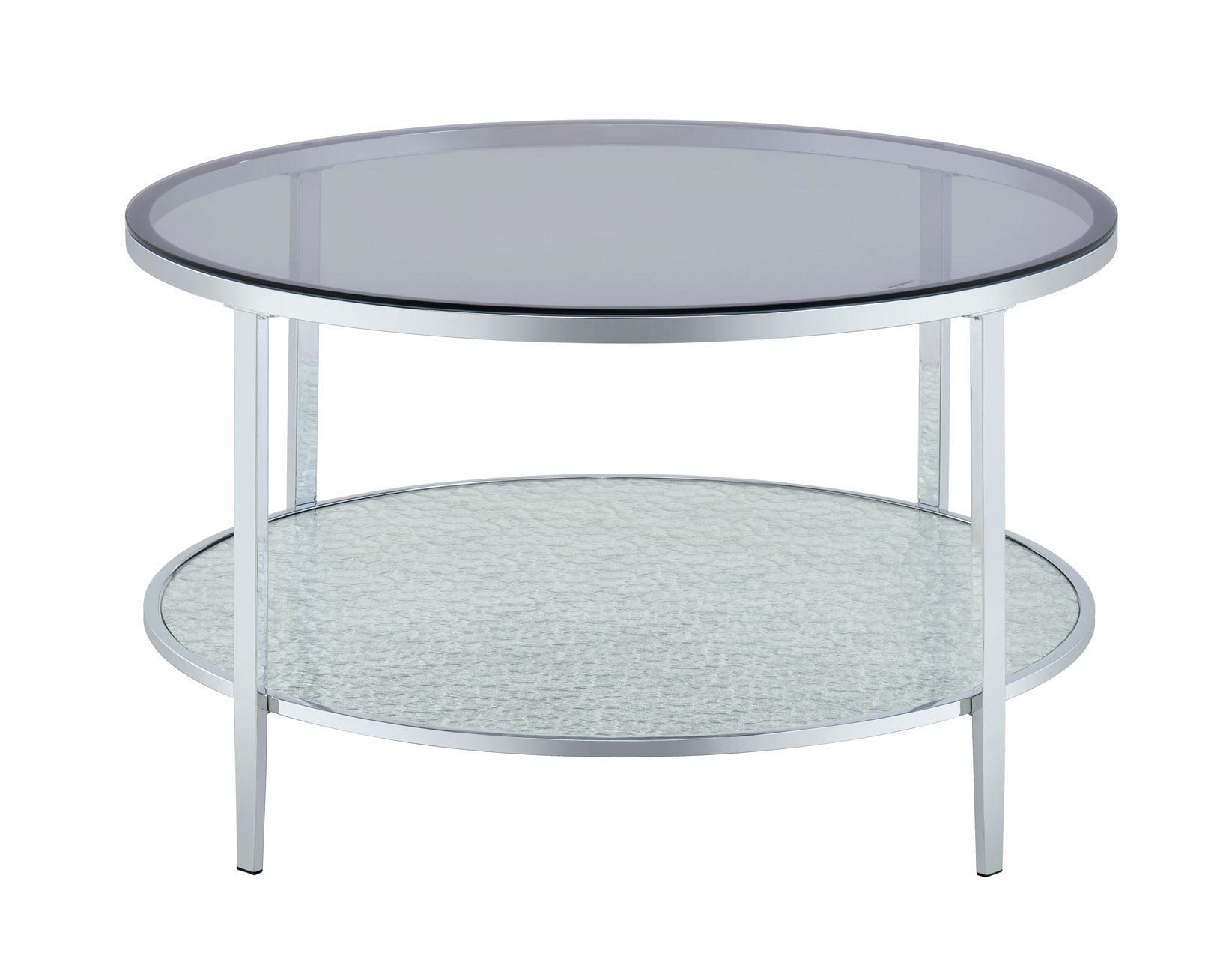 Round Cocktail Table with Glass Top
