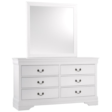 Dresser and Mirror Set