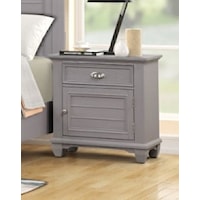 Transitional Nightstand with Door