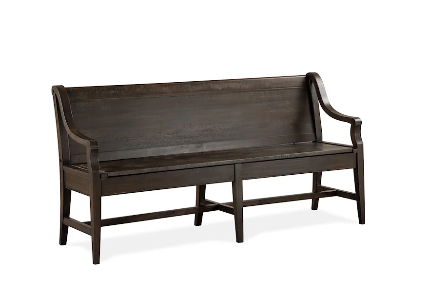 Westley Falls Dining Bench w/Back by Magnussen Home at Reeds Furniture