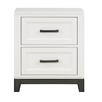 Transitional 2-Drawer Nightstand