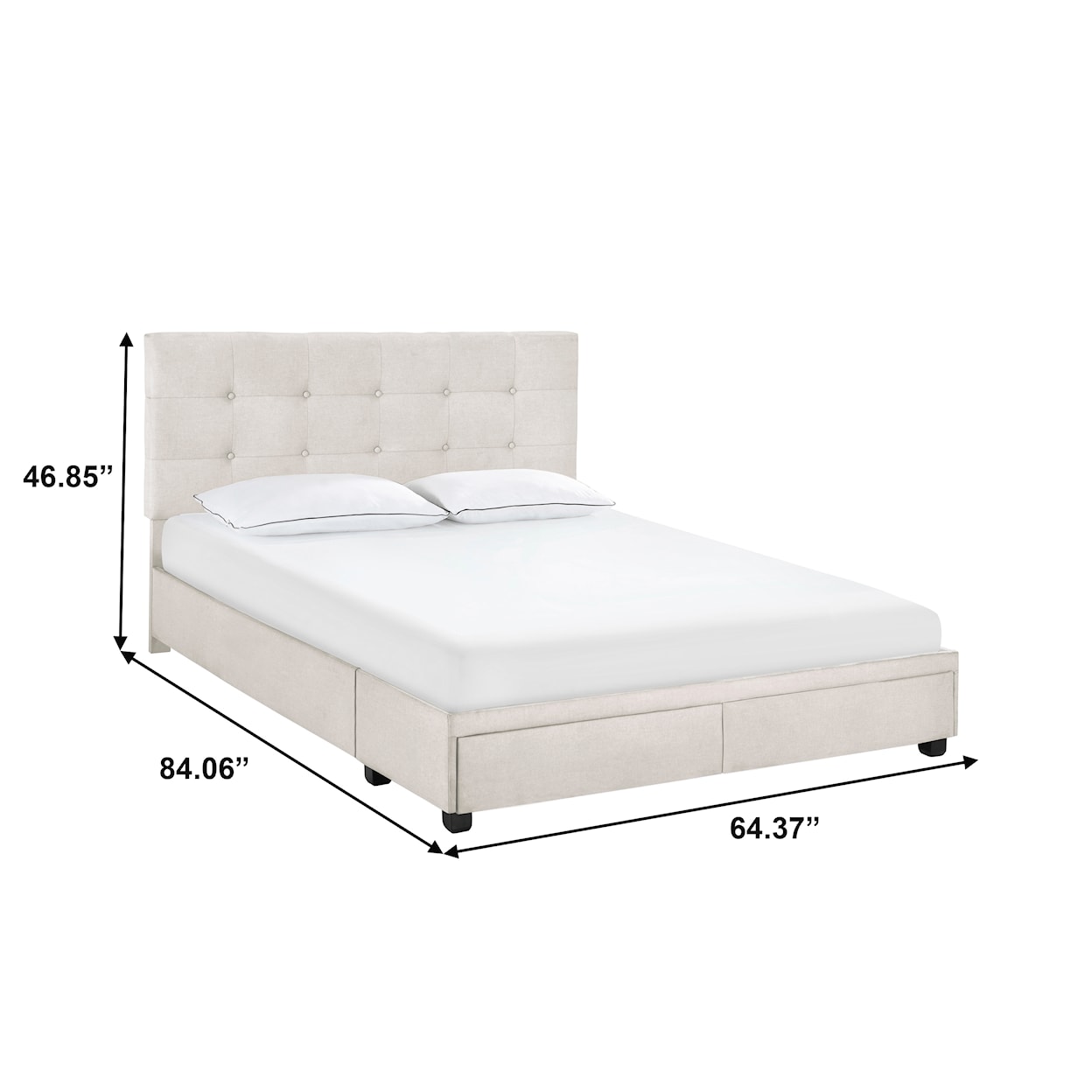 Accentrics Home Fashion Beds Queen Upholstered Bed