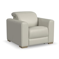 Transitional Power Recliner w/Power Headrests