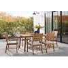 Signature Design by Ashley Janiyah Solid Acacia Wood Outdoor Dining Arm Chair