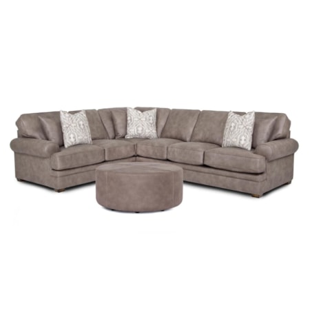 Sectional Sofa & Ottoman Set