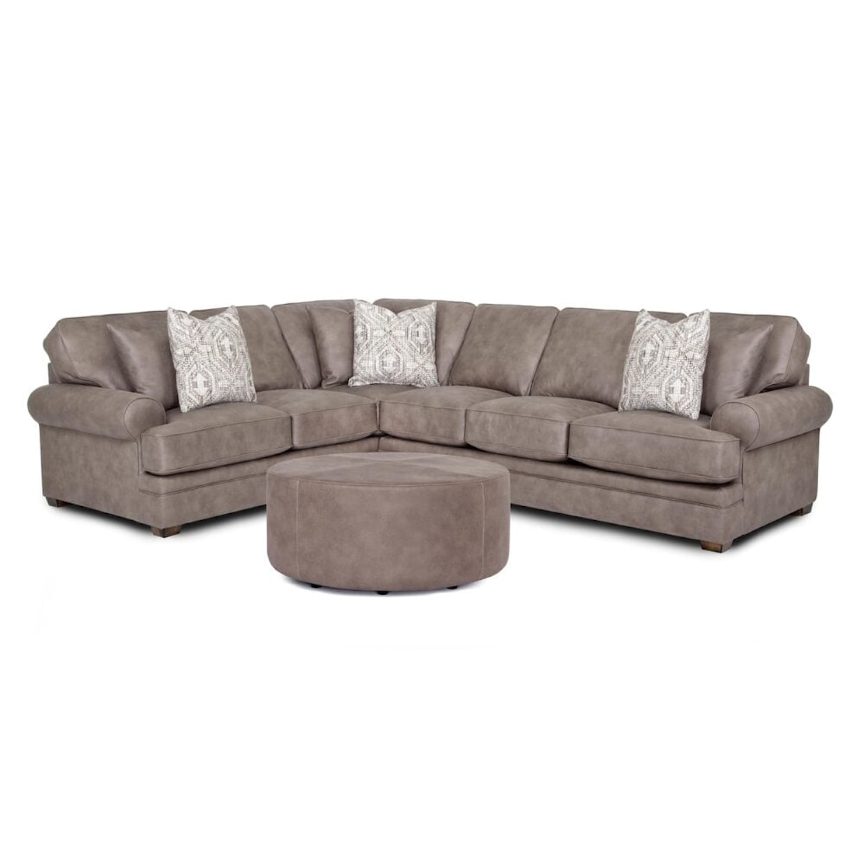 Franklin 915 Brighton Sectional Sofa & Ottoman Set