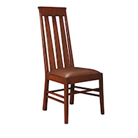 Mission Dining Side Chair with Upholstered Seat