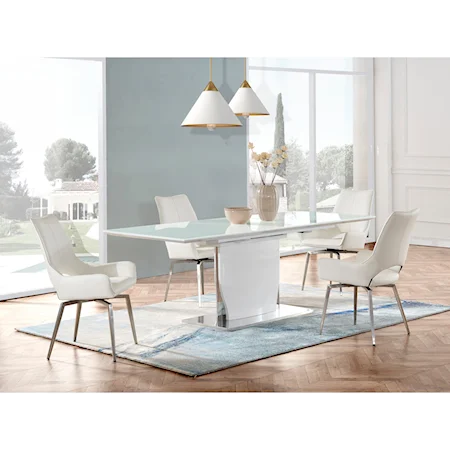 Dining Table Set with 4 Dining Chairs