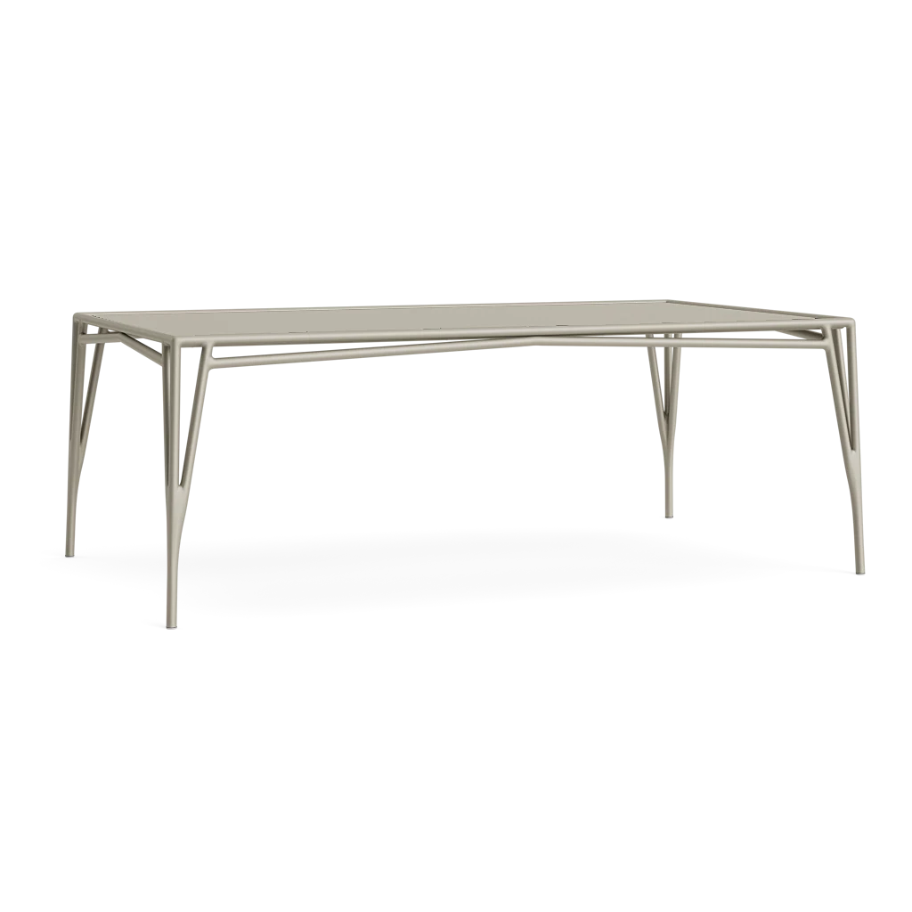 81" Rectangular Aluminum Dining Table