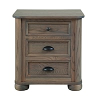 Transitional Nightstand with 3 Drawers