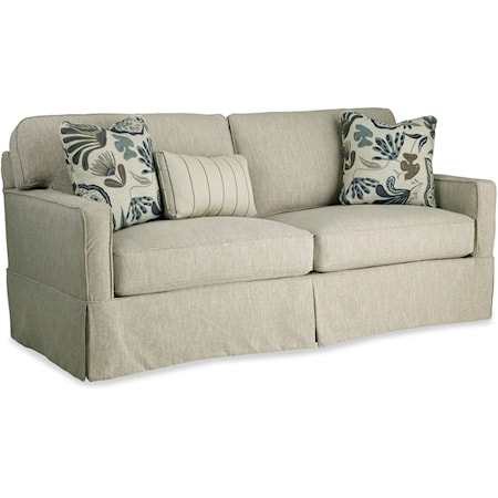 Transitional 2-Cushion Slipcover Sofa with Blend Down Cushions