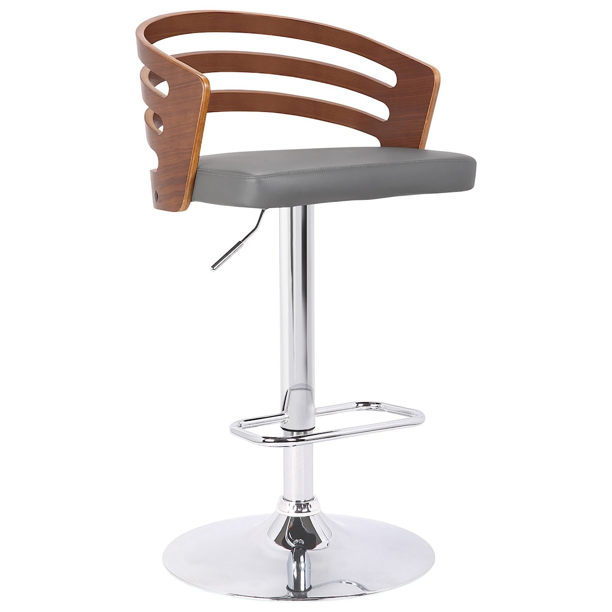 Armen Living Ada Mid-Century Adjustable Swivel Barstool