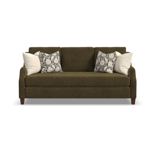 Transitional Bench Sofa with Tapered Legs