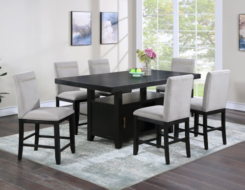 Contemporary 9-Piece Counter Height Dining Set