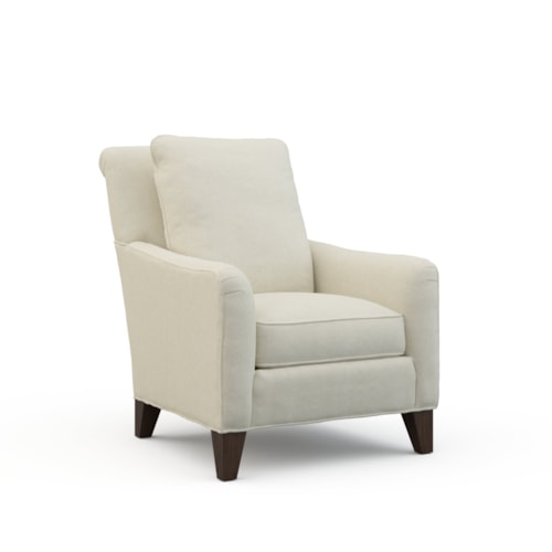 Transitional Chair with Tapered Wood Legs