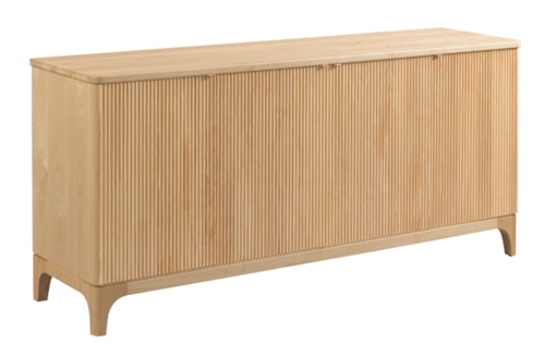 Transitional 4-Door Console with Brass Hardware