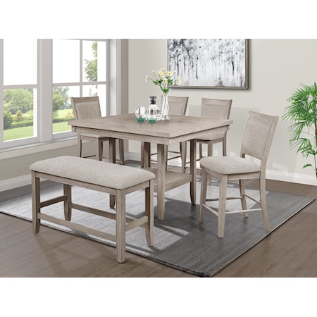 6-Piece Counter Height Dining Set