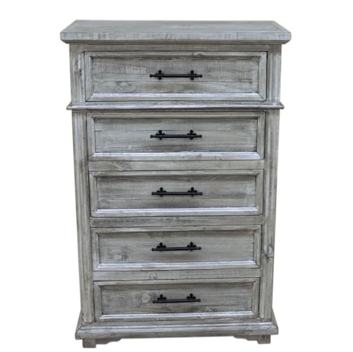 Rustic 5-Drawer Chest