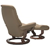 Stressless by Ekornes Sunrise Small Chair & Ottoman with Classic Base