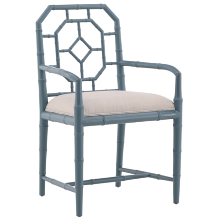 Arm Chair with Upholstered Seat