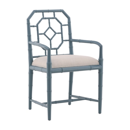 Contemporary Arm Chair with Upholstered Seat