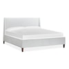 Magnussen Home Lindon Bedroom California King White Upholstered Island Bed