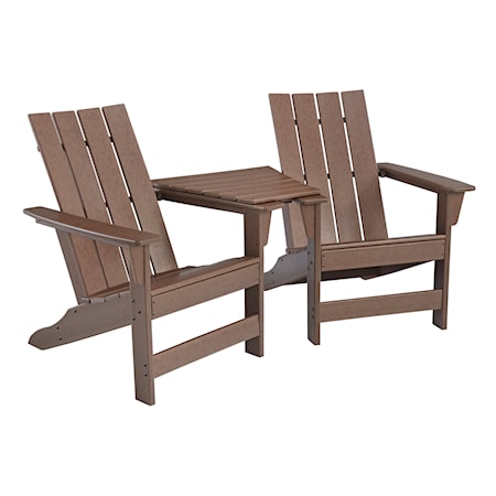 Adirondack Chair Set with Tete-A-Tete Table