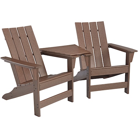 Adirondack Chair Set with Tete-A-Tete Table