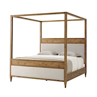 Upholstered Canopy King Bed