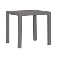 Contemporary Outdoor Aluminum End Table - Granite