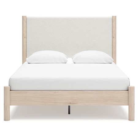 Queen Upholstered Panel Bed