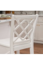 Powell Mayfair Coastal Lattice X-Back Counter Stool