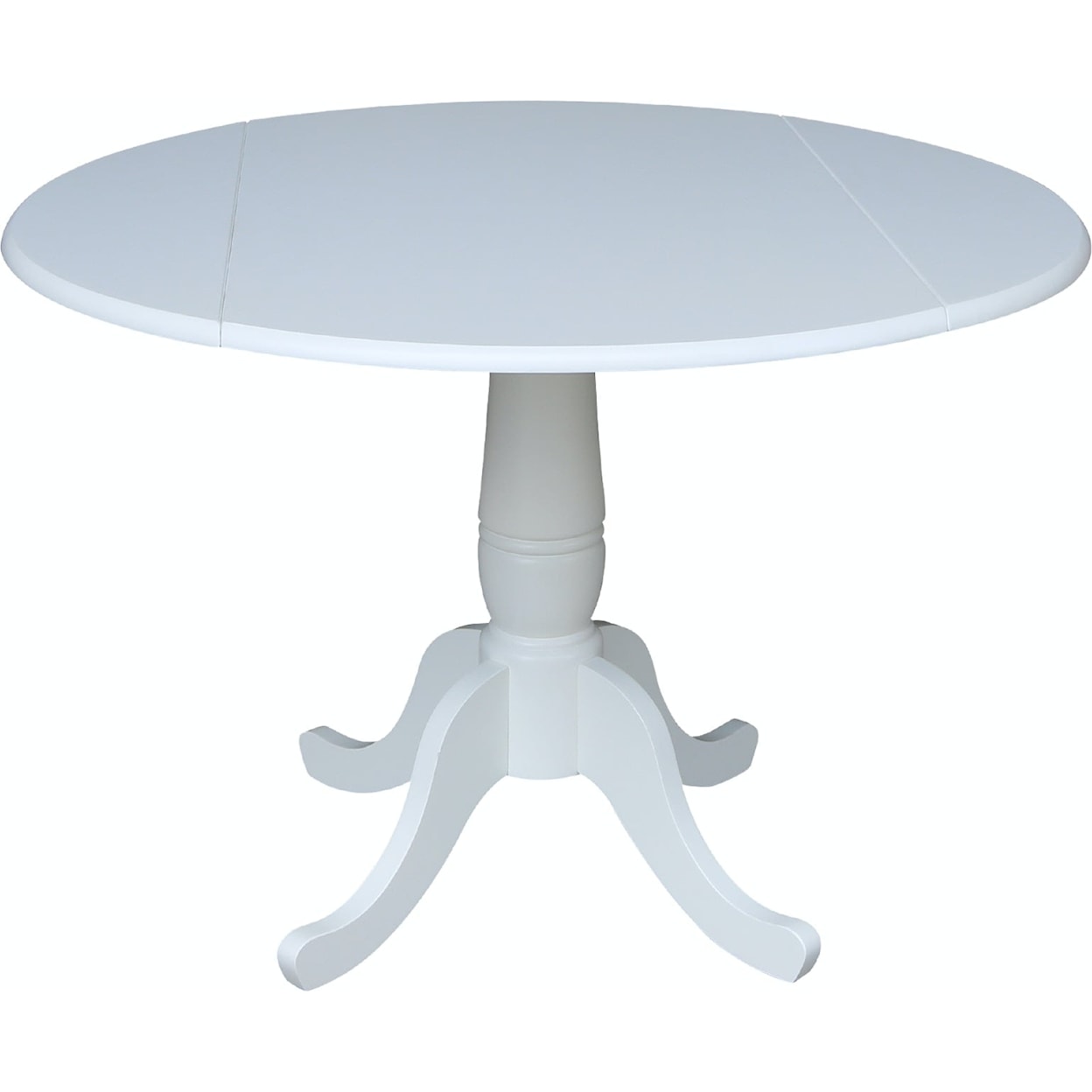 John Thomas Dining Essentials Pedestal Table in Pure White